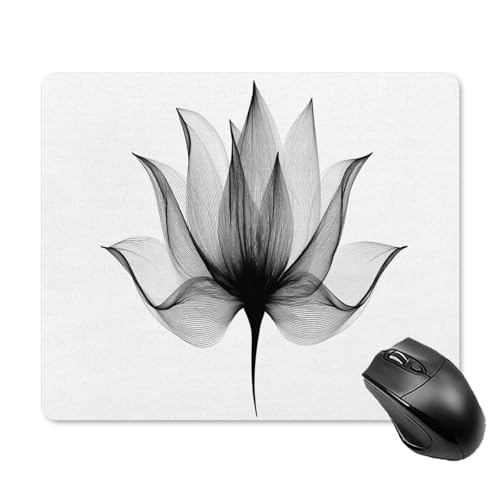 Lotus Drawing Minimalist Mouse Pad
