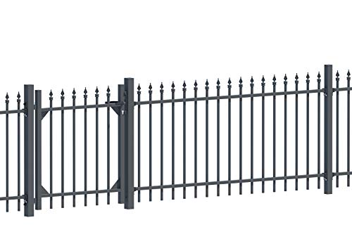 Alberts 510459 Einzeltorset Chaussee, zum Einbetonieren | verschiedene Höhen - wahlweise in verschiedenen Farben | anthrazit | Höhe 120 cm | Breite 1 m