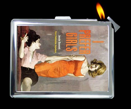 I Prefer Girls Cigarette Case w Lighter Wallet Card Holder