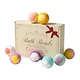 da bagno per donne, set biologico con bolle, 12 pezzi di palline da bagno per cesti regalo, per adulti, fidanzate, madri, viaggi, casa, hotel