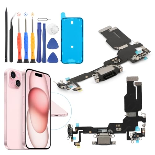 Dock Connector for iPhone 15 Charging Port Replacement for iPhone 15 A3090 A2846 A3089 A3092 USB Charger Board Flex Cable Assembly Accessories with Repair Tools by YWLRONG - Used condition - US$14.48