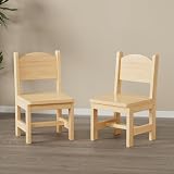 JONUTATO Kids Chair, Pine Wood Toddler Chairs for Table, 2 PCS