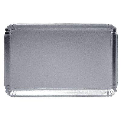 Le Petit Mitron 25 Plateaux Traiteur Argent réutilisables - Plateau 28x42 cm Cover