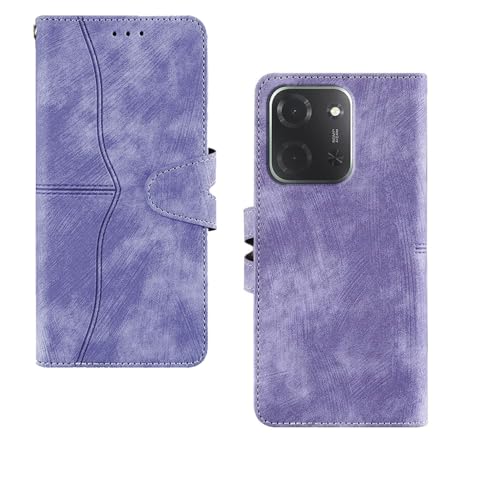 Image of amazon basics Poco C85 5G Flip Cover | Card Pockets Wallet & Stand | Flip Cover for Poco C85 5G (Purple)