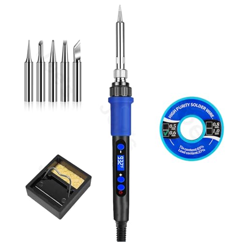 JoesGEcom 60W Adjustable LED Solder Iron Circuit Board Electronics Repair Kit Soldering Gun