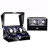 Reloj enrollador de Reloj automático, 4 Espacios de enrollamiento enrolladores de Reloj para Relojes automáticos, iluminación incorporada, Adecuado para Relojes de Pulsera para Hombres y Mujeres Good