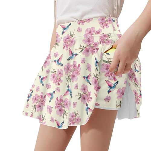 Girls Pleated Skirts Size 5-14 Lightweight Cozy Tennis Skirt with Shorts High Waisted Athletic Skort for Golf Yoga