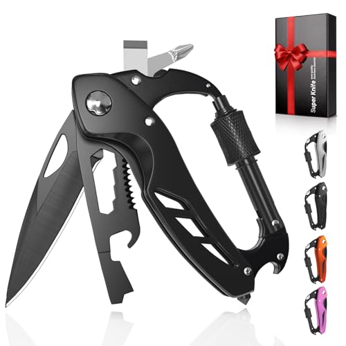9-in-1 Multitool Carabiner with Knife