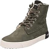 Obermaterial: Nubukleder Blackstone Damen QL41 Hohe Sneaker, Grün (Dark Green), 38 EU