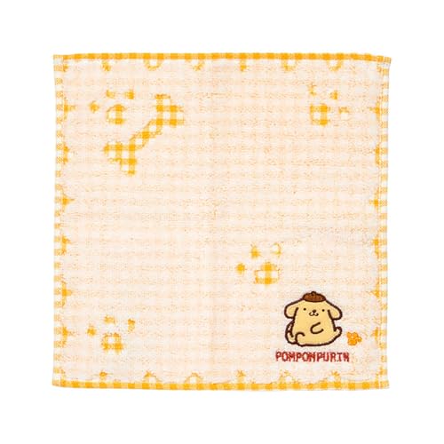Sanrio 583201 Petite Towel (Check), Pom Pom Pudding, Handkerchiefs
