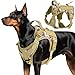VavoPaw Taktisch Hundegeschirr, Einfach Kontrolle & Anti Zug Hundegeschirr mit Molle Panel und Reflektierend Streifen, Taktisch Weste f&uuml;r Hunde Training, Wandern, Jagd, Outdoor, W&uuml;ste Tarnung, L