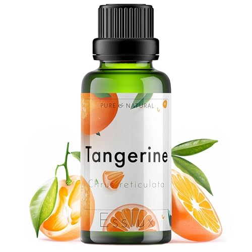 Image of Esslux Tangerine Essential Oil for Stress Relief, Skin Care, Focus - Topical for Oily and Dry Skin - Inhale to Relieve Headaches - 100% Pure Therapeutic Grade for Aromatherapy - 120ml