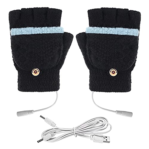 DYNWAVE Luvas aquecidas de inverno para homens e mulheres, luvas aquecidas para ciclismo ao ar livre