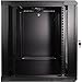 NavePoint 12U Server Rack Enclosure - 23.6” Deep, 12U Wall Mount Network Cabinet with Locking Glass Door for 19” IT Equipment, 12U Network Rack with 2 Fans, Removable Side Panels, Black