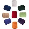 400g/roll Tufted Yarn Ball,Cotton and Poly Mixed Poke Embroidery Thread,Hand Knitting Crochet Yarn,8ply Rug Carpet tufting Yarn,9 Rolls Set