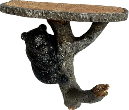 Pine Ridge Climbing Bear Wall Shelf - Rustic, 1 Shelf,