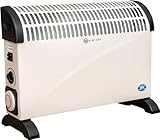 Prem-I-Air Calentador convector de 2 kW - 3 ajustes de calor, ideal para el hogar u oficina