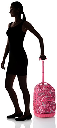Rockland Single Handle Rolling Backpack, Bandana, 19-Inch #TOP5