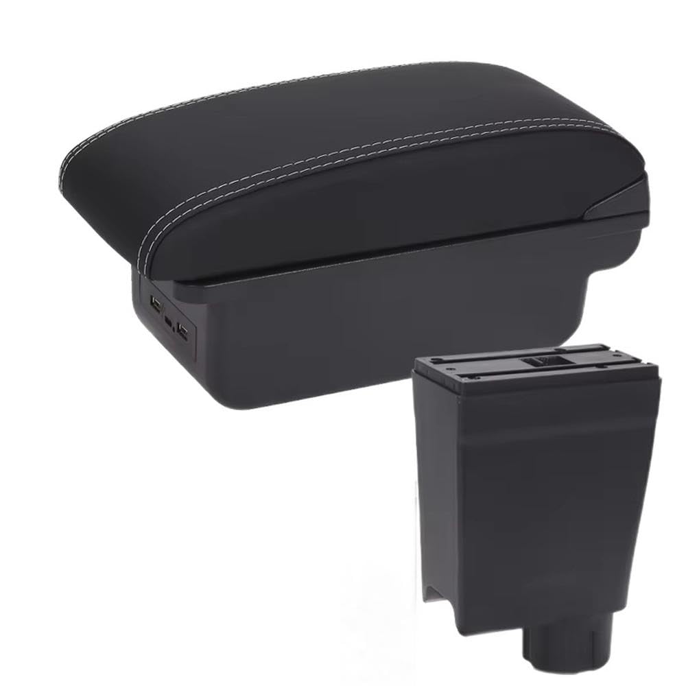 Fsozdbbpl B3 Black White 3Usb For Fiat Uno 2022 Car Armrest Box Center Console Armrest Storage Box Interior Parts