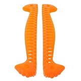 Toyvian Fundas Elásticas y Extensibles para Cuchillas de Patines de Hielo, Protectores para Patinaje Artístico, 28 Cm, Color Naranja, Juego de 2 Unidades, Accesorio Ligero para Hockey