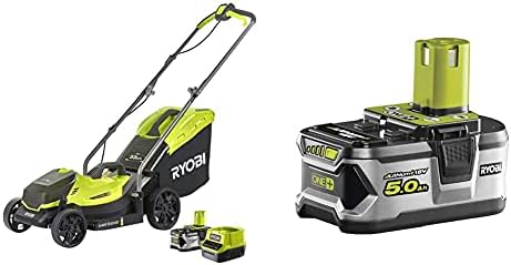 Ryobi OLM1833B 18V ONE+ Cordless 33cm Lawnmower (Body Only), Anthracite/Green