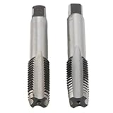 RASTKY Macho de Roscar Manual Métrico Profesional, Rosca de Acero Al Carbono de Flauta Recta Resistente a Impactos para Materiales Blandos, Macho de Primera Mano+segundo Grifo, Ideal para