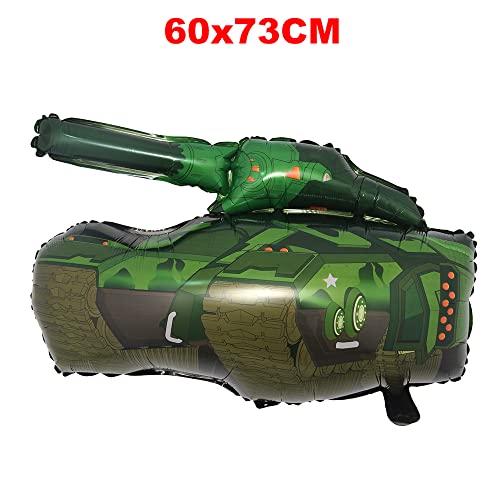 Tank Balloon Military Camouflage Tank Balloon Kids Baby Shower Birthday Party Decoration Aluminum Foil Tank Boys Inflated Toy Balloon (Tank Green) #TOP3