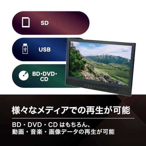 14インチ ポータブルブルーレイプレーヤー TK14FBD - 画像 8