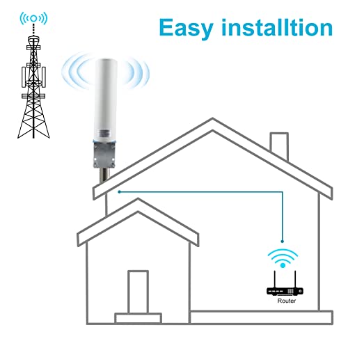 BOOBRIE High Gain 4G LTE Antenna Outdoor 10DBi Dual SMA Male Connector 5M SMA Cable 698-2700MHz WiFi Antenna Outdoor 3G 4G LTE OmniDirectional Mount for 5G LTE Router Hotspot Wireless - Image 4