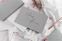 Joli Coon Happy Anniversary with love Karte mit Kuvert und Wachssiegel – Ansicht 4
