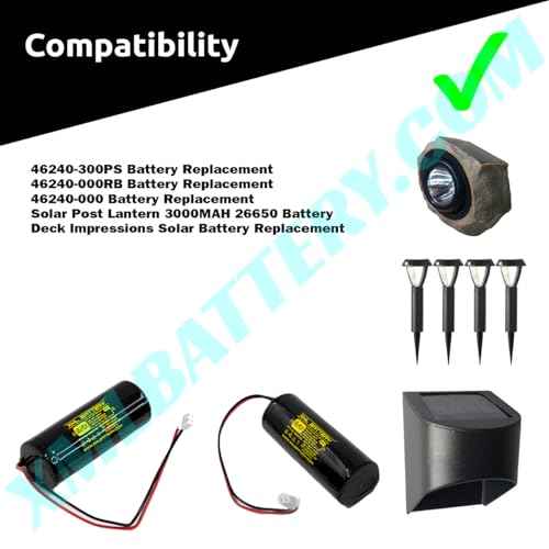 image for XML Battery 3.2v 3000mAh 26650 46240-000 Rechargeable LiFePO4 Battery 