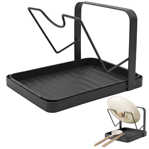 Crunier Range Couvercle,Support Couvercle Casserole,Porte Couvercle Cuisine,Durable Repose Facile à Ranger,Anti-Gouttes,pour Stockage Couvercles de Casserole