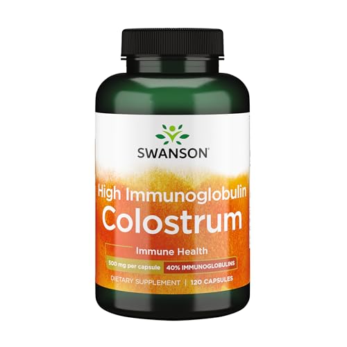 Swanson High Ig Colostrum 500 Milligrams 120 Capsules