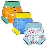 MooMoo Baby Swim Diapers 3 Pcs Waterproof Reusable Swimming Diapers for Baby Boys and Girls Swim Lesson 2T
