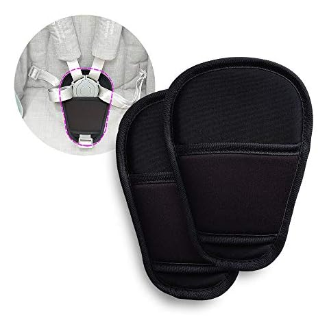 2 Piece Baby Stroller Car Seat Seat Belt Cushion Universal High Chair Crotch Belt Pads for Newborns Infants and Kids (Crotch Pads) Cover
