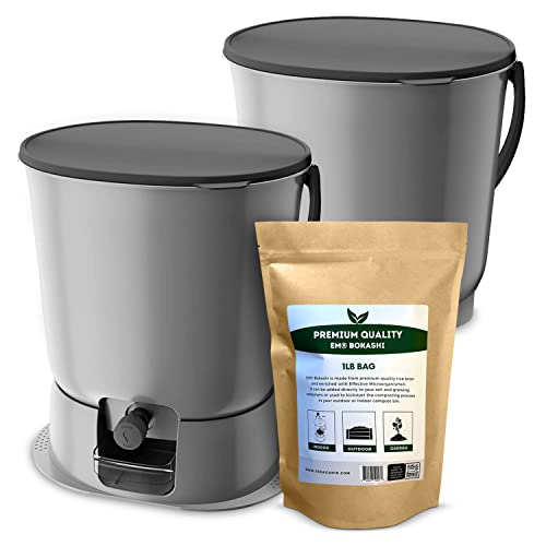 TeraGanix Bokashi Organko Composting Bin Set for Indoor Food Waste Fermentation
