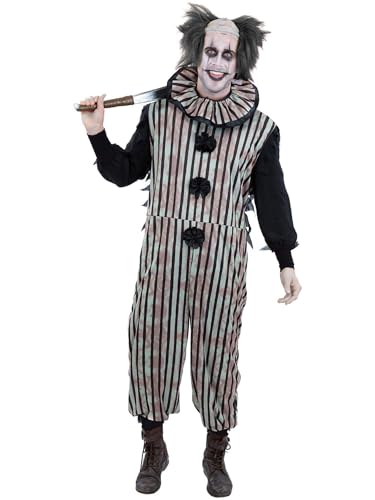 Déguisement de clown sombre vintage Smiffys pour adulte noir et gris