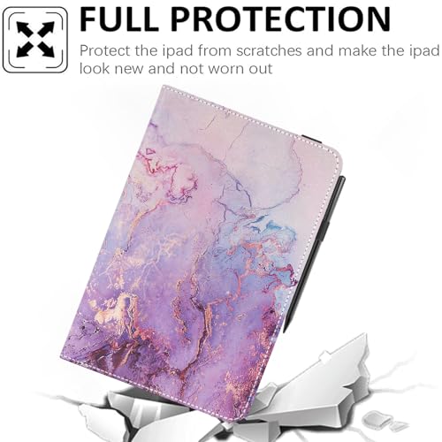 Phondazvi Universal 11 12 Inch Android Tablet Case, Slim Fit Standing Cover for 10.9" 11" 11.5" 12" Touchscreen Tablet with Multiple Viewing Angles,Marble Purple by Phondazvi - Used condition - Image 4