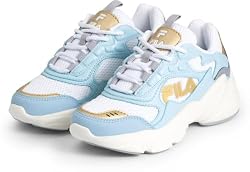 Fila Zapatillas Deportivas para niñas con Logotipo de Collene, White Blue Glow, 39 EU