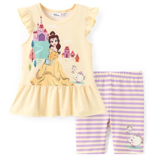 Image of Disney Minnie Mouse Frozen Princess Marvel Toddler Girls Clothes Long Sleeve Sweatshirt + Leggings 2pcs Outfits Set 2-6Y