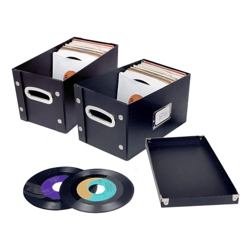 Snap-N-Store two-pack 7-inch vinyl record storage boxes