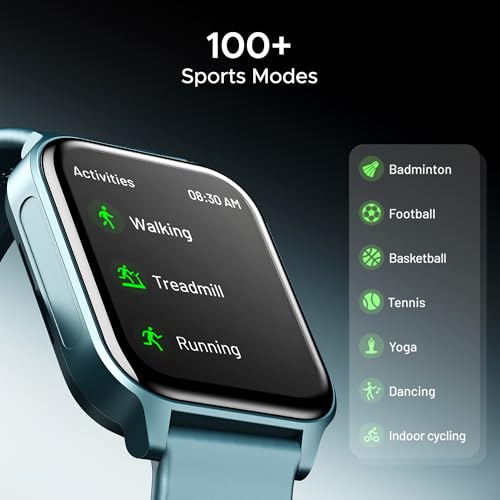 Image of boAt Wave Call 2 Plus Smart Watch w /Bilingual Support (Hindi /English), 1.96 inch(4.97 cm) HD Display, BT Calling, 100+Sports Modes, Animated Watch Faces, Voice Assistant(Teal Blue)
