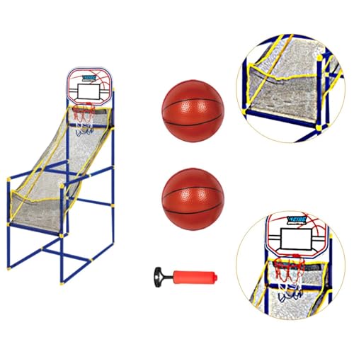 Arcade de baloncesto infantil con canasta portátil y 2 balones 2