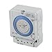 Mechanical Timer TB388, 24-Hour Control Switch with 96 Program Settings, 110-230VAC for Relay Timer for Household Appliance and Industrial Equipment, 300-Hour Power Outage Compensation（12VAC/DC）