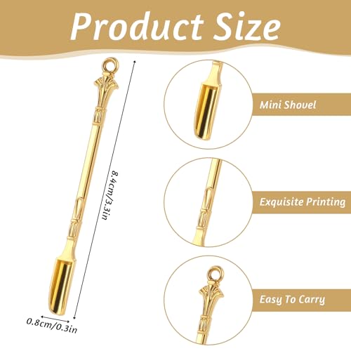 Hariendny 578732_1_LBP5WPBF Mini Spoons Set Of 4 Mini Shovel Spice Spoon Small Spoons For Spice Tiny Spoons For Powder Small Spice Spoon Mini Spatulas Spoon Small Gold, Silver, Antique Brass thumb #1