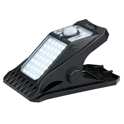 Grundig Solarleuchten Garten Clip - Gartenleuchten Solar mit Bewegungsmelder - Gartenleuchte mit Kaltweißlicht - 3 verschiedene Lichtmodi - LED-Außenbeleuchtung Batteriedauer 6-8 Stunden