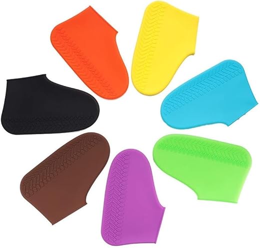 Cospex Elevate Your Rainy Season Footwear with a Medium-Sized Non-Slip Waterproof Rain Boot Shoe Cover Includes one Cover ...