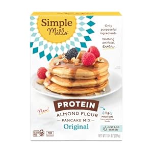 Simple Mills Just Add Water Almond Flour Pancake Mix, Original Protein – Gluten Free, Plant Based, Paleo Friendly, Breakfast, 10.4 Ounce (Pack of 1)