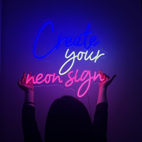 Image of Custom Neon Sign, Custom Large Led Neon Signs, Led Light Sign Customizable for Wall Decor Wedding Birthday Bar Business Store Logo
