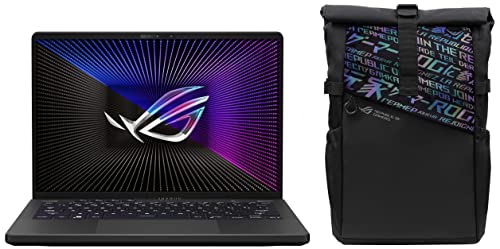 Image of ASUS ROG Zephyrus G14 (2022), 14 inch (35.56 cm) QHD+ 16:10 120Hz /3ms, AMD Ryzen 7 6800HS, 8GB Radeon RX 6700S, Gaming Laptop, GA402RJ-L8182WS + BP4701 ROG 17 inch(43.18 cm) Backpack (Black)
